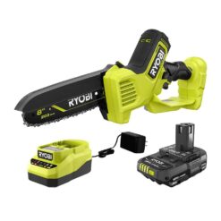 RYOBI ONE+ HP 18V Brushless 8 in. Battery Compact Pruning Mini Chainsaw with 2.0 Ah Battery and Charger PSBCW01K