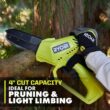 RYOBI TVCW01 12V 6 in. Cordless Battery Compact Pruning Mini Chainsaw