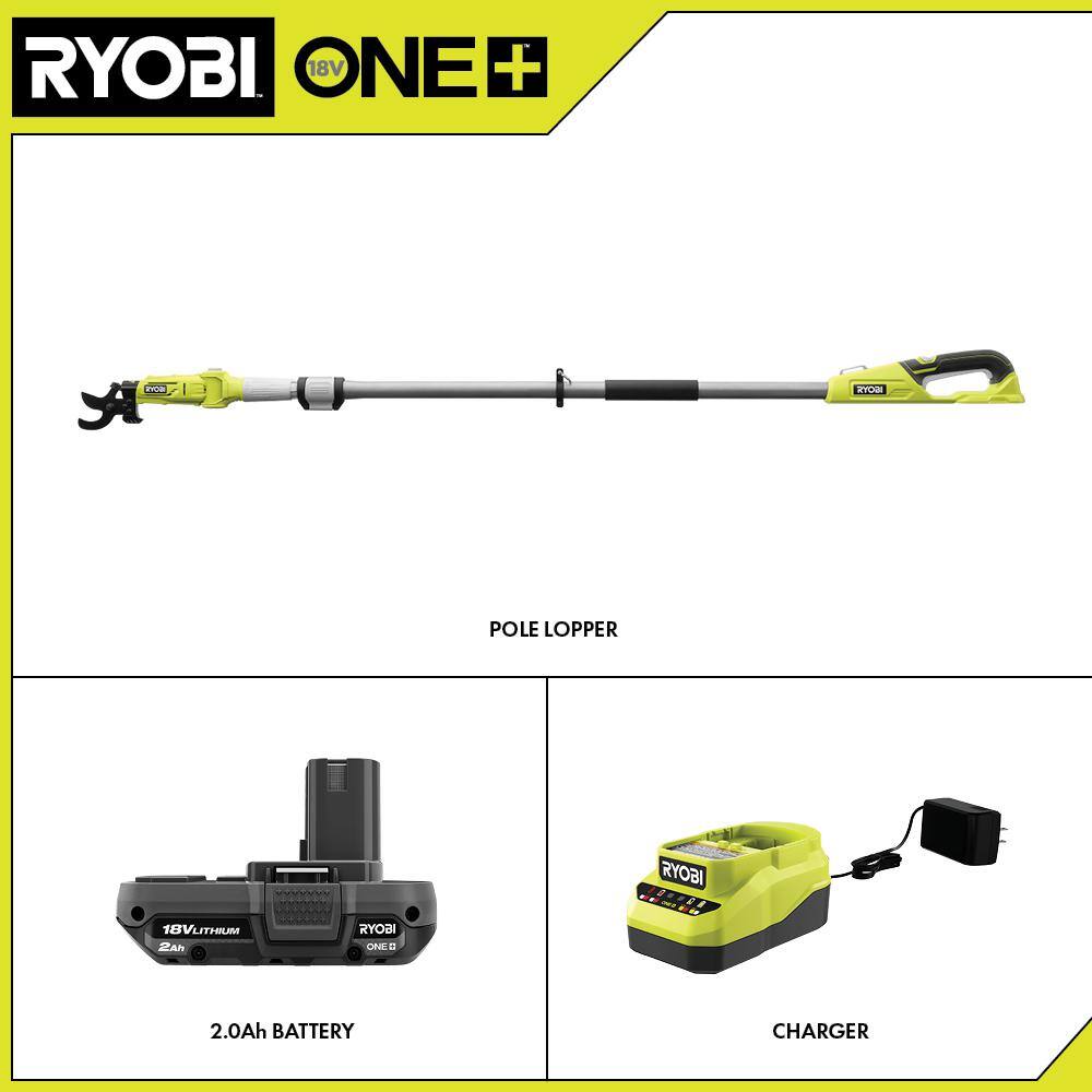 RYOBI ONE+ 18V Cordless Pole Lopper with 2.0 Ah Battery and Charger RYOBI ONE+ 18V Cordless Pole Lopper with 2.0 Ah Battery and Charger - Image 13
