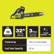 RYOBI 18 in. 38cc 2-Cycle Gas Chainsaw with Heavy-Duty Case