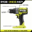 RYOBI ONE+ HP 18V Brushless Cordless 1/2 in. Drill/Driver Kit with 4.0 Ah Battery, Charger, and Bag