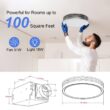 Akicon 110 CFM, 2-Sones Bathroom Fan with Light, 15-Watt Dimmable 3CCT LED Light with 5-Watt 2-Color Night Light, Round, Silver