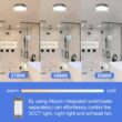 Akicon 110 CFM, 2-Sones Bathroom Fan with Light, 15-Watt Dimmable 3CCT LED Light with 5-Watt 2-Color Night Light, Round, Silver