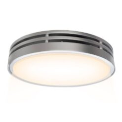 Akicon 110 CFM, 2-Sones Bathroom Fan with Light, 15-Watt Dimmable 3CCT LED Light with 5-Watt 2-Color Night Light, Round, Silver