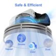Akicon 110 CFM, 2-Sones Bathroom Fan with Light, 15-Watt Dimmable 3CCT LED Light with 5-Watt 2-Color Night Light, Round, Silver