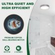 Akicon Bathroom Exhaust Fan with Light, Dimmable 3CCT LED Light with Night Light, 80 CFM, 2-Sones, Round, Silver