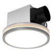 Akicon Bathroom Exhaust Fan with Light, Dimmable 3CCT LED Light with Night Light, 80 CFM, 2-Sones, Round, Silver