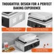 SKYSHALO 1550-Watt Non-Stick Belgian Waffle Baker 10-Pieces Commercial Waffle Maker Stainless Steel Iron w/ Temp and Time Control