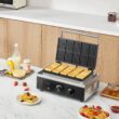 SKYSHALO 1550-Watt Non-Stick Belgian Waffle Baker 10-Pieces Commercial Waffle Maker Stainless Steel Iron w/ Temp and Time Control