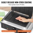SKYSHALO 1550-Watt Non-Stick Belgian Waffle Baker 10-Pieces Commercial Waffle Maker Stainless Steel Iron w/ Temp and Time Control