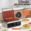 SKYSHALO 1550-Watt Non-Stick Belgian Waffle Baker 10-Pieces Commercial Waffle Maker Stainless Steel Iron w/ Temp and Time Control