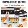 SKYSHALO 1550-Watt Non-Stick Belgian Waffle Baker 10-Pieces Commercial Waffle Maker Stainless Steel Iron w/ Temp and Time Control