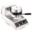 SKYSHALO Commercial Waffle Maker 1300W 1 Piece per Batch Round Waffle Iron Non-Stick Waffle Cone Machine Waffle Maker