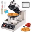 SKYSHALO Commercial Waffle Maker 1300W 1 Piece per Batch Round Waffle Iron Non-Stick Waffle Cone Machine Waffle Maker
