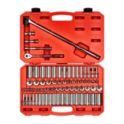 TEKTON 3/8 in. Drive 6-Point Socket and Ratchet Set, 73-Piece (1/4-1 in. 6-24 mm)