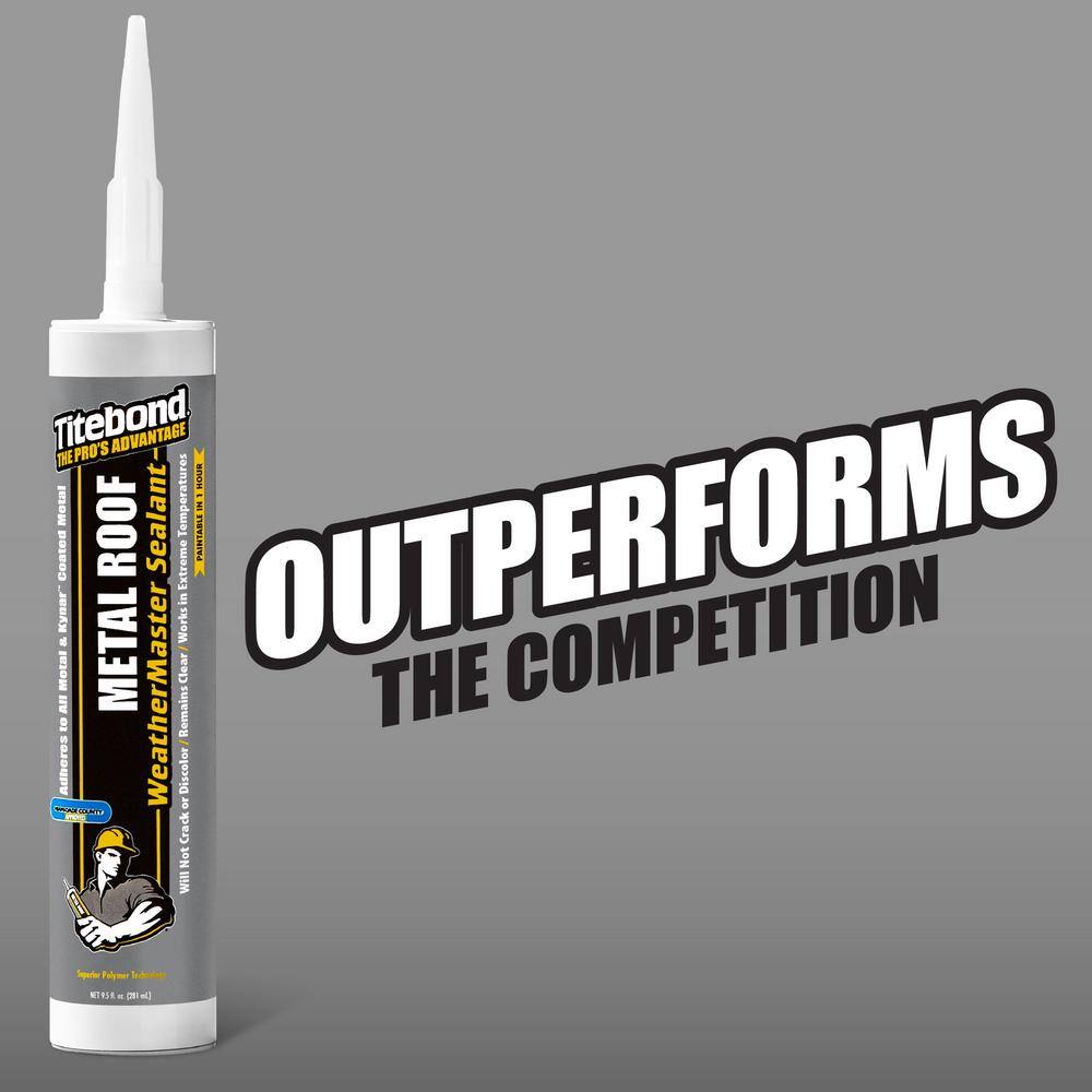 Titebond 9.5 oz. Clear Metal Roof Exterior Sealant (12-Pack) Titebond 9.5 oz. Clear Metal Roof Exterior Sealant (12-Pack) - Image 13