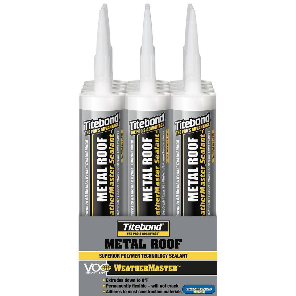 Titebond 9.5 oz. Clear Metal Roof Exterior Sealant (12-Pack) Titebond 9.5 oz. Clear Metal Roof Exterior Sealant (12-Pack)
