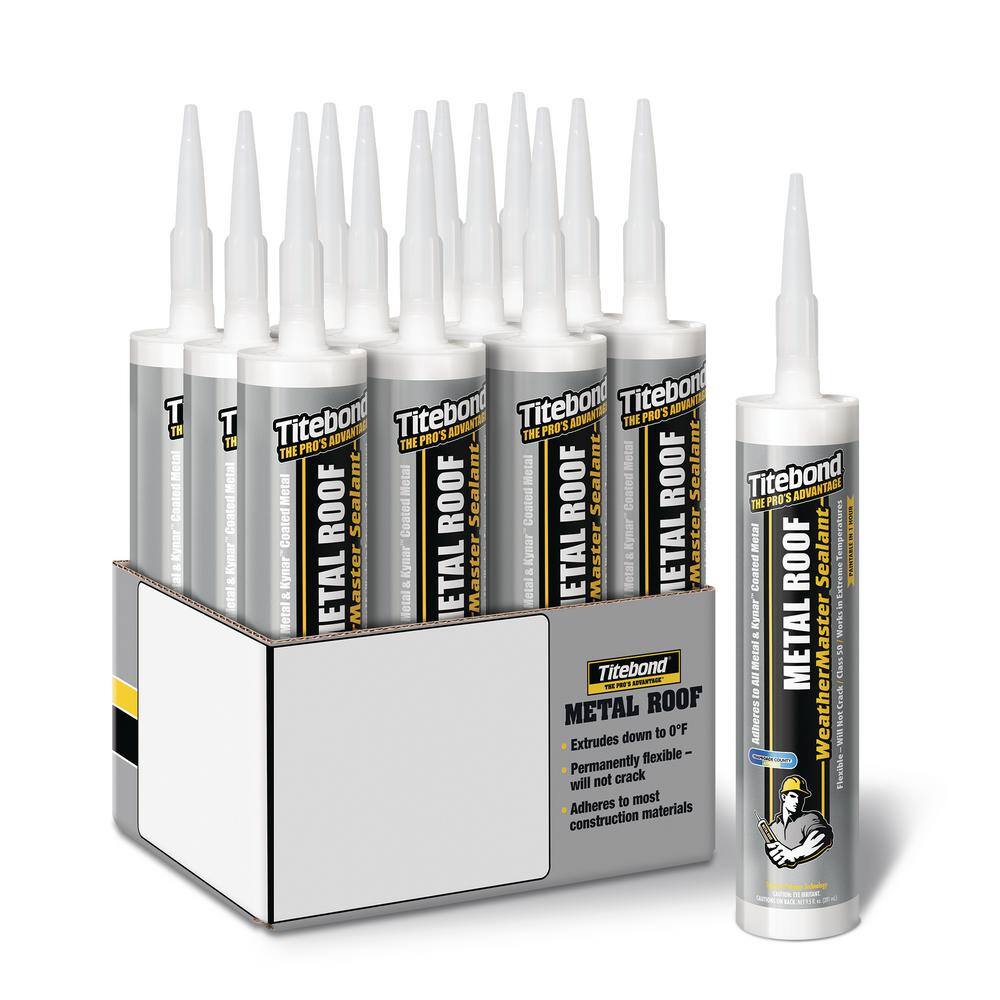 Titebond 9.5 oz. Clear Metal Roof Exterior Sealant (12-Pack) Titebond 9.5 oz. Clear Metal Roof Exterior Sealant (12-Pack) - Image 3
