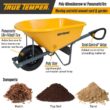 True Temper 6 cu. ft. Poly Wheelbarrow with Total Control Handles