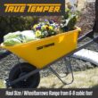 True Temper 6 cu. ft. Poly Wheelbarrow with Total Control Handles