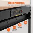VEVOR 47 in. W x 24 in. D Heavy Duty 2-Drawer Steel Workbench in Black 220 lbs. Load Capacity with Pegboard