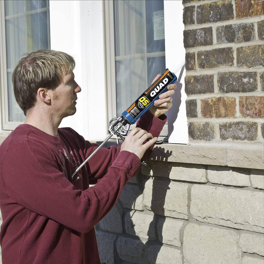 OSI QUAD Advanced 10 oz. White #001 Exterior Window, Door, and Siding Caulk Sealant (12-pack) OSI QUAD Advanced 10 oz. White #001 Exterior Window, Door, and Siding Caulk Sealant (12-pack) - Image 3