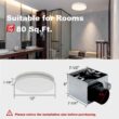 Akicon Bathroom Exhaust Fan with Light, Dimmable 3CCT LED Light with Night Light, 80 CFM, 2-Sones, Round, White
