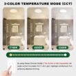Akicon Bathroom Exhaust Fan with Light, Dimmable 3CCT LED Light with Night Light, 80 CFM, 2-Sones, Round, White