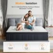 Babo Care King Medium Hybrid Gel Memory Foam 12 in. Innerspring Support and Breathable with Cooling Gel Infused Mattress