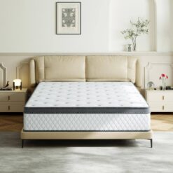 Babo Care King Size Medium Hybrid Memory Foam 10 in. with Pocket Spring and Cooling Gel Infused Breathable Mattress
