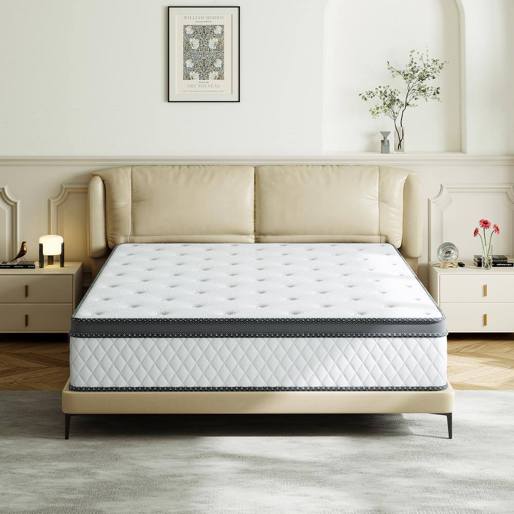 Babo Care King Size Medium Hybrid Memory Foam 10 in. with Pocket Spring and Cooling Gel Infused Breathable Mattress Babo Care King Size Medium Hybrid Memory Foam 10 in. with Pocket Spring and Cooling Gel Infused Breathable Mattress