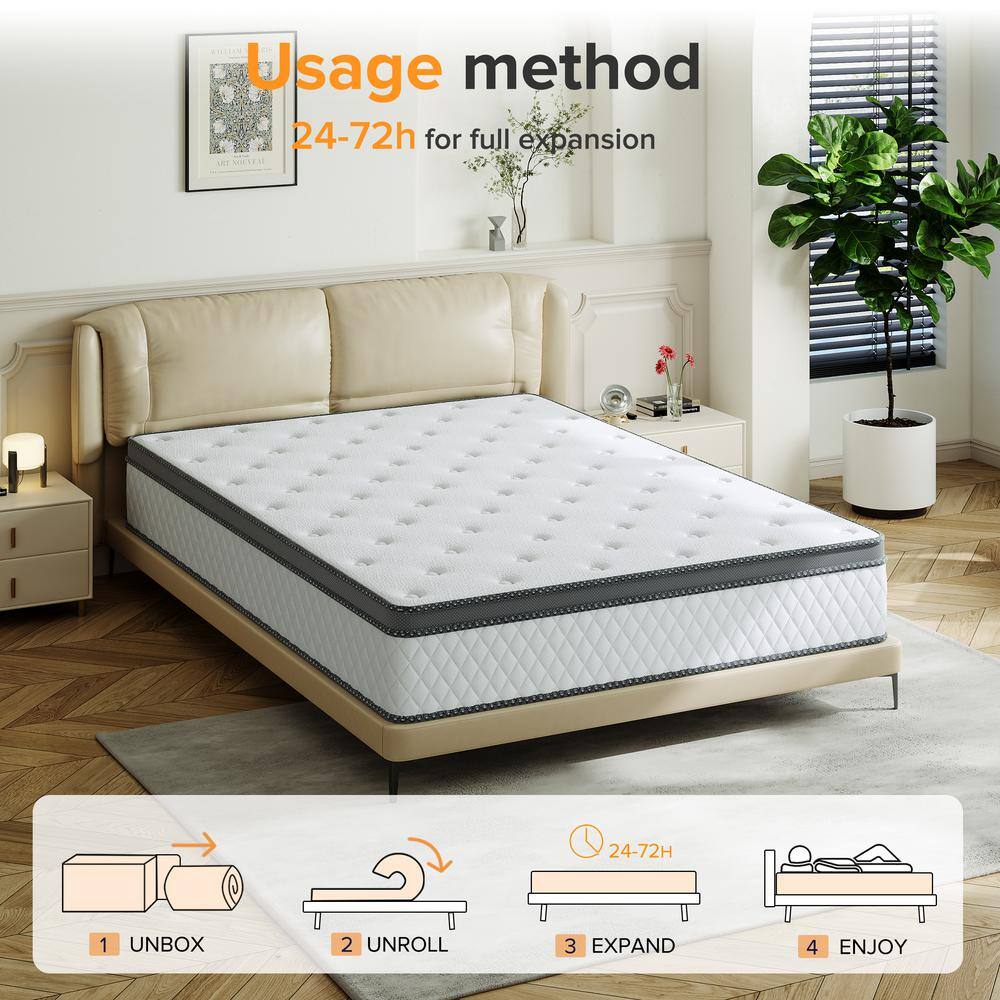 Babo Care King Size Medium Hybrid Memory Foam 10 in. with Pocket Spring and Cooling Gel Infused Breathable Mattress Babo Care King Size Medium Hybrid Memory Foam 10 in. with Pocket Spring and Cooling Gel Infused Breathable Mattress - Image 5