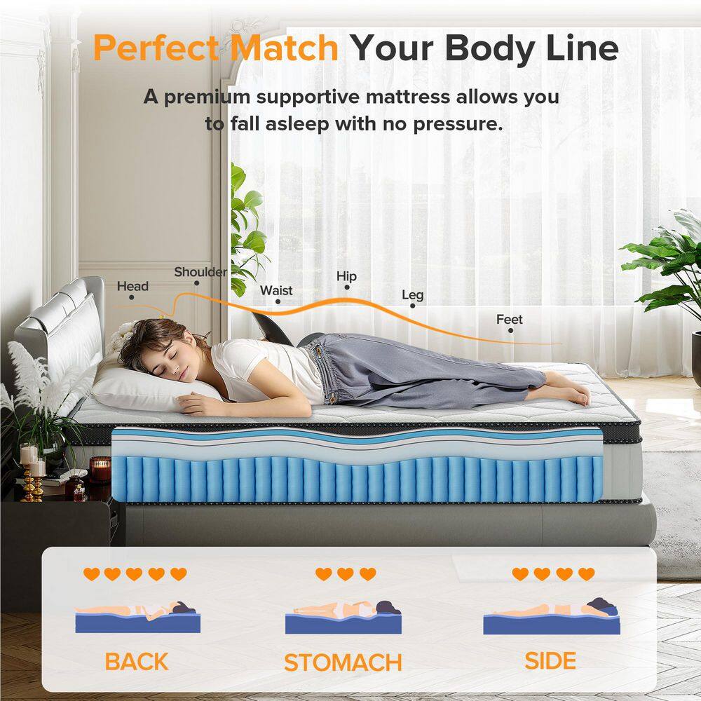 Babo Care King Size Firm Hybrid Memory Foam 12 in. Individual Pocket Spring Support and Breathable Mattress Babo Care King Size Firm Hybrid Memory Foam 12 in. Individual Pocket Spring Support and Breathable Mattress - Image 6