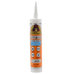Gorilla 10 Oz. Waterproof Caulk and Seal 100% Silicone Sealant White (12-Pack)