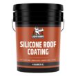Liquid Rubber Silicone Roof Coating - Roof Sealant for Flat, Sloped, and Metal Roofs, White, 4 Gallons (512 oz)