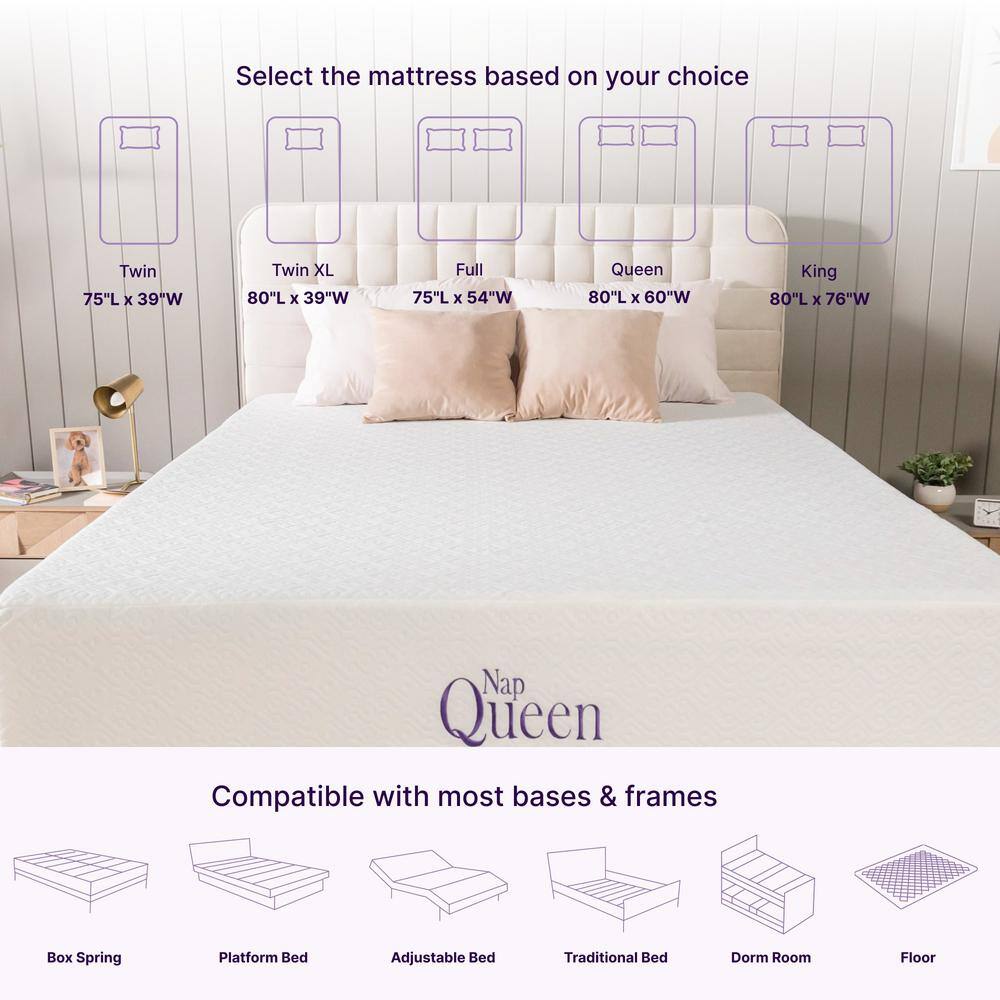 NapQueen Elizabeth Twin XL Medium Gel Memory Foam 6 in. Mattress NapQueen Elizabeth Twin XL Medium Gel Memory Foam 6 in. Mattress - Image 10