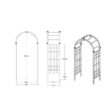 VITA 39"L x 23"W x 81"H Athens Vinyl Arbor, White, VA68111