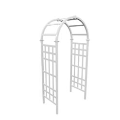 VITA 39"L x 23"W x 81"H Athens Vinyl Arbor, White, VA68111