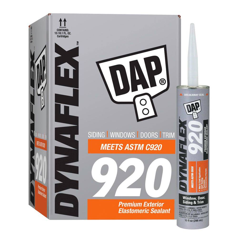 DAP Dynaflex 920 10.1 oz. White WT098 Window, Door and Siding Premium Exterior Sealant (12-Pack) DAP Dynaflex 920 10.1 oz. White WT098 Window, Door and Siding Premium Exterior Sealant (12-Pack)