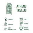 VITA 39"L x 77"H Athens Vinyl Trellis, White, VA68202