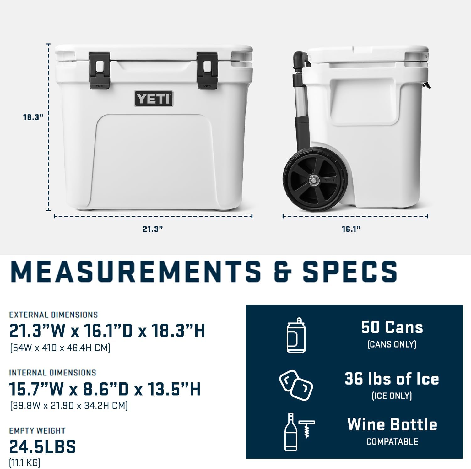 YETI Roadie 32 Wheeled Cooler, White YETI Roadie 32 Wheeled Cooler
