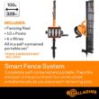 Gallagher Smart Fence 2 | Portable Fence for Containing Animals, Temporary Field Fencing, Quick and Easy Install, Safe and Versatile | 328ft of 4-Strand Electric Fencing
