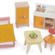 Tender Leaf Toys - Foxtail Villa - Furnished 27.95” Tall Town Style Pretend Play Doll House - Encourage Creative and Imaginative Fun Play for Children 3+
