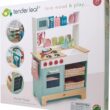 Tender Leaf Toys - Mini Chef Kitchen Range- Wooden Pretend Play Kitchen Set Develops Social, Creative and Imaginative Skills, Gender-Neutral - Age 3+