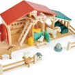 Tender Leaf Toys - Tender Leaf Farm - Realistic Colorful Wooden Farmhouse Toy Set for Creative Pretend Play for Kids 3+