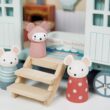 Tender Leaf Toys - Secret Meadow Shepherd’s Hut - Portable Furnished Wooden Shepherd’s Hut on Wheels with 11 Pcs Accessories and 3 Mice Dolls - Open-Ended Play and Story Tellings - Age 3+