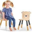 Tender Leaf Toys - Forest Table and Chairs Collections - Adorable Kids Size Art Play Game Table and Chairs - Made with Premium Materials and Craftsmanship for Children 3+ (Forest Table and Chairs)