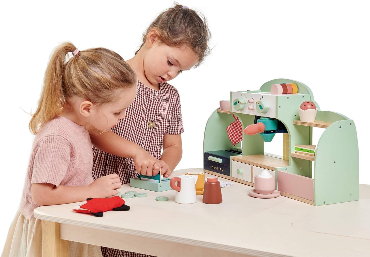 Tender Leaf Toys - Bird's Nest Café - 40 Pcs One-Stop Pretend Play Coffee Shop Tender Leaf Toys - Bird's Nest Café - 40 Pcs One-Stop Pretend Play Coffee Shop for Kids, Bakery and Cafe Set with Accessories - Promote Imaginative and Social Skills Development - Age 3+