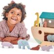 Tender Leaf Toys Noah’s Wooden Ark – Animal Shape Sorter – Christian Religion and Bible Story Based Educational Fun - Social, Creative, and Imaginative Play – Ages 3+