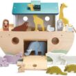 Tender Leaf Toys Noah’s Wooden Ark – Animal Shape Sorter – Christian Religion and Bible Story Based Educational Fun - Social, Creative, and Imaginative Play – Ages 3+